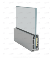 SD 04 Bracket with Cover System for Aluminum Glass Railing Installation, Premium Support Bracket for Balcony and Staircase, Durable Finish, Easy Fitting for Modern Projects 